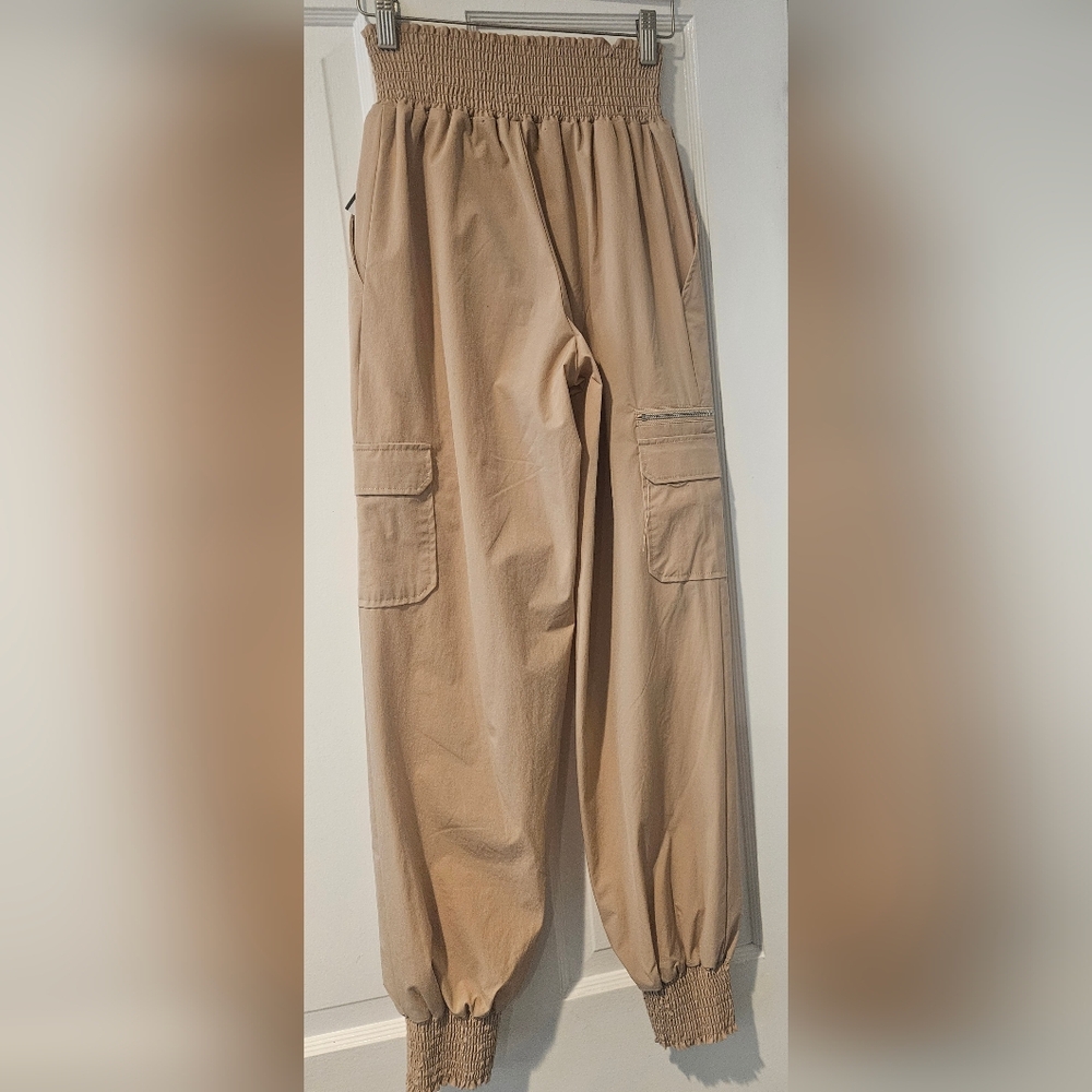 Meshki Tan Cargo Joggers